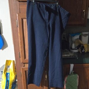 Womens Navy Blue Stretch Dress Pants